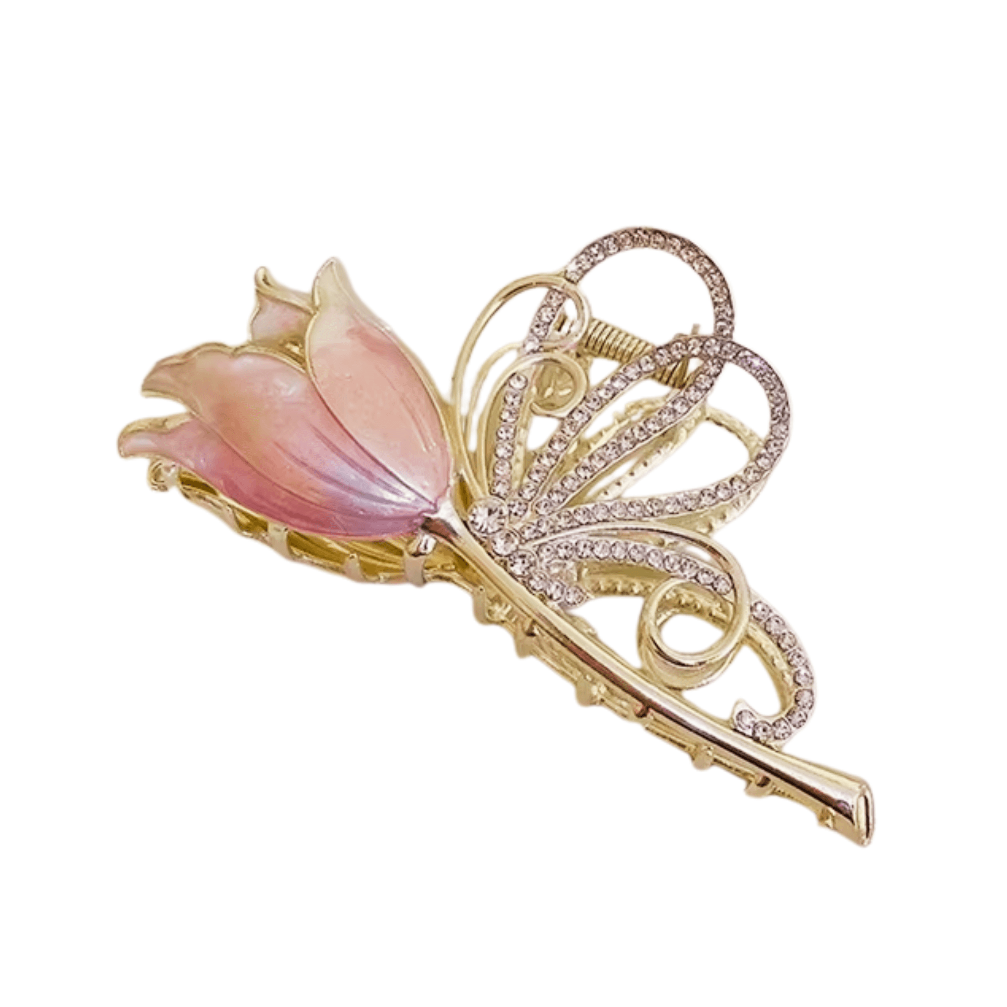 Rhinestone Tulip Claw Clip - Gummia